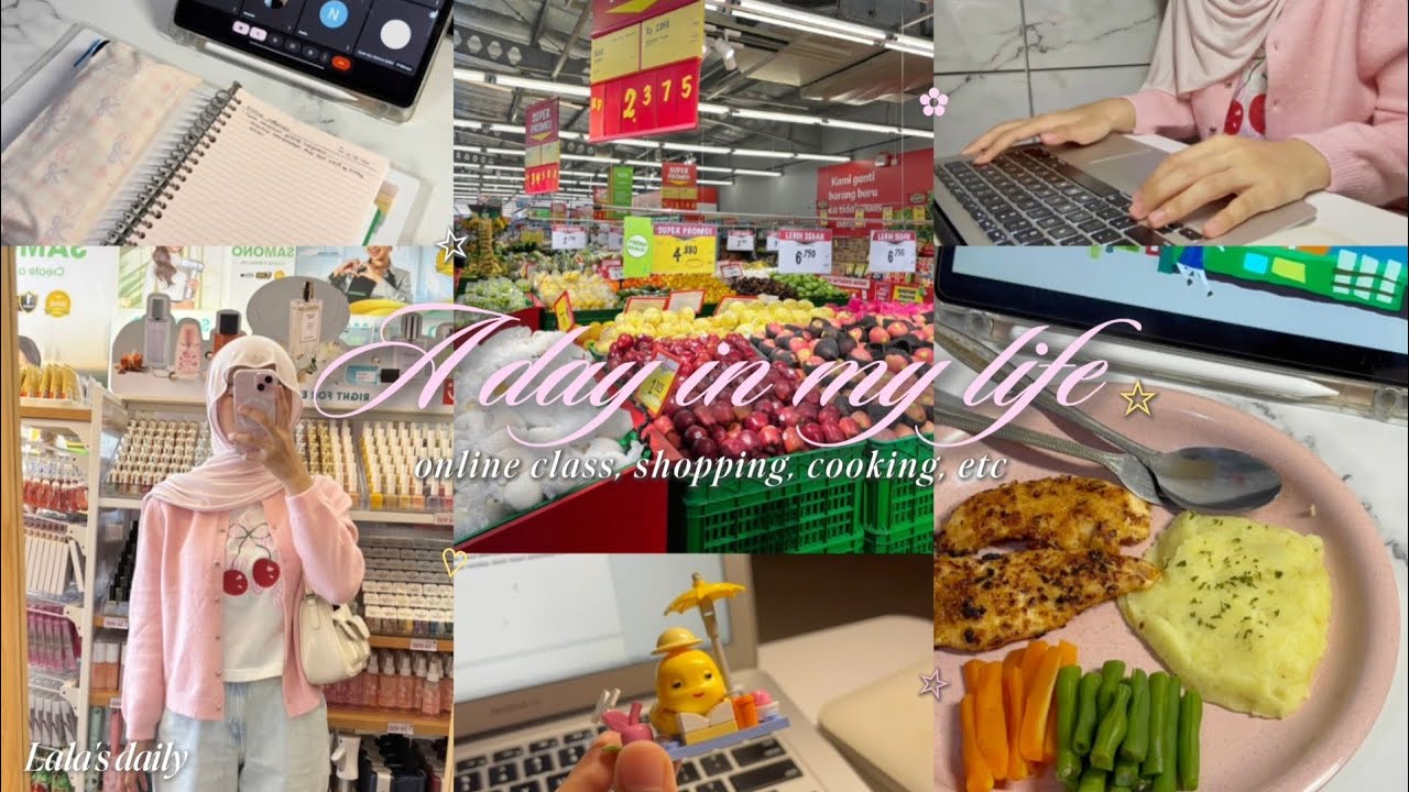 A day in my life | Online class, grocery shopping, cooking, unboxing📝🛍️🍞