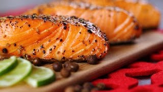 Grilled Wild King Salmon with Alder wood smoke