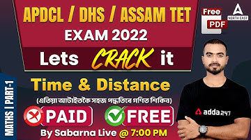 Assam Tet, DHS, APDCL Maths Classes |  Assam Tet, DHS, APDCL Exam Preparation | Time & Distance