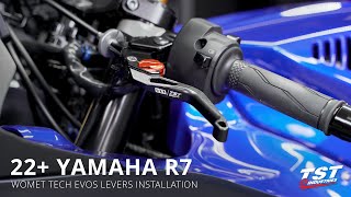 How to Install Womet-Tech EVOS Shorty Levers on 2022+ Yamaha R7 by TST Industries