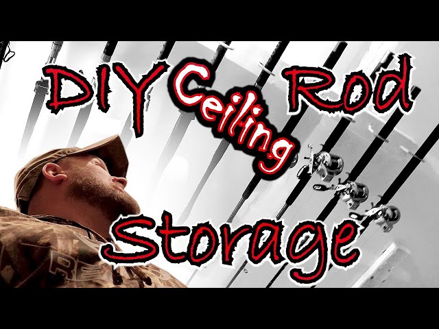 Overhead CHEAP DIY Fishing Rod Storage, Storing Fishing Rods on the Garage  Ceiling