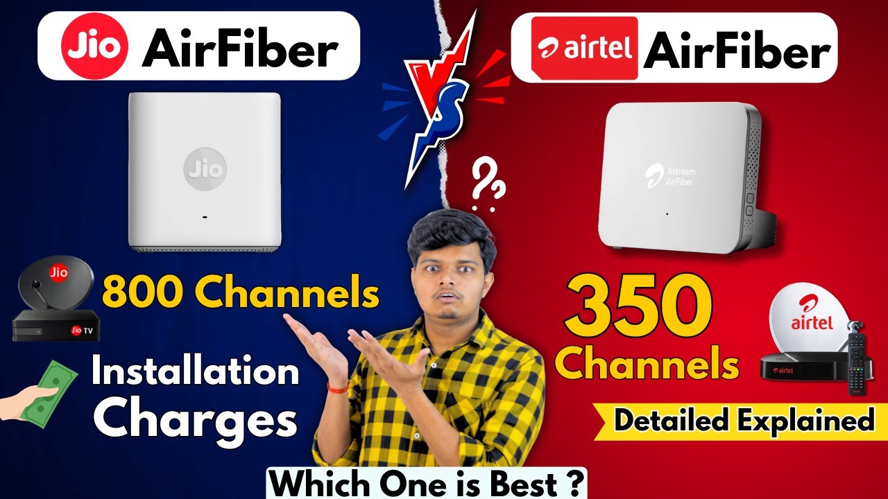 Jio AirFiber Vs Airtel AirFiber Plans Installation Charges Landline Jio AirFiber Vs Airtel AirFiber Plans Installation Charges Landline