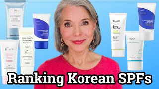 Best & Worst Korean Sunscreens for my Dry, Mature Skin | Testing 15 Korean SPFs with Claudia Glows