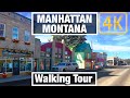 4K City Walks: Manhattan Montana town Tour - Virtual Walk Walking Treadmill Video