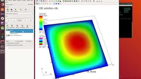 Deal.II Tutorial 8: Visualizing solution of Poisson Laplace with VisIt
