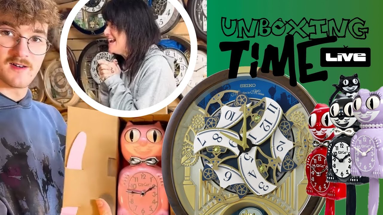 Mom's Chirstmas Unboxing 🎁😸 | Kit-Cat Clocks & Seiko QXM614BRHZ