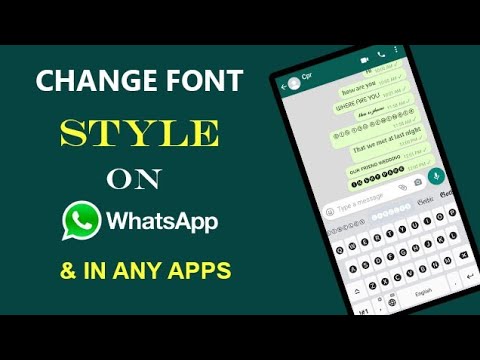 Change font style on WhatsApp | Change font style on any app in android ...