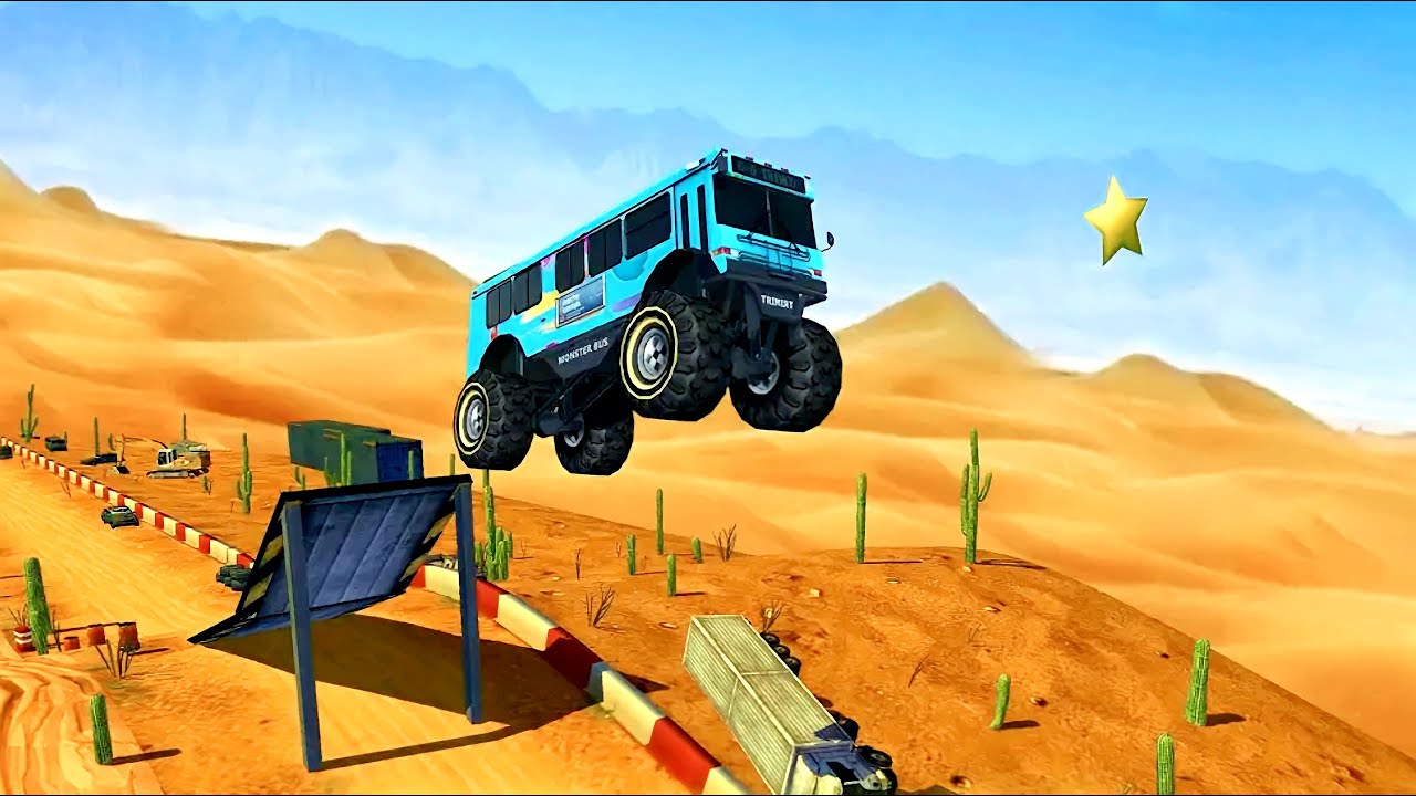Crazy Monster Bus Stunt Race - Android Gameplay