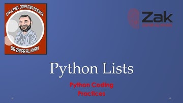 Python 22 | Step-wise | Python Lists| O/A Level | By ZAK