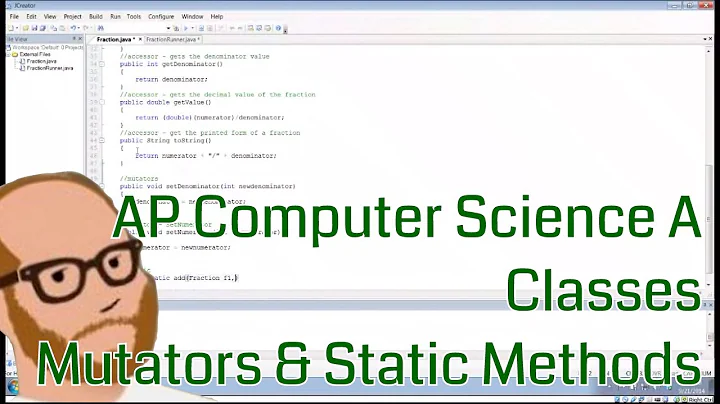 Computer Science AP - Classes - Mutators and Static Methods