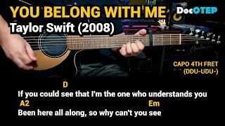 You Belong With Me - Taylor Swift 2008 Easy Guitar Chords Tutorial with