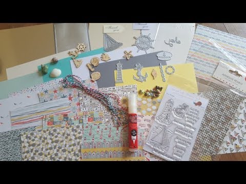 unboxing card kit August de chez Crafty Ola store cardstock tradução