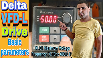 Delta VFD-EL drive basic parameters