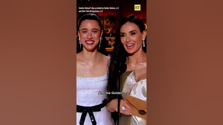 Margaret Qualley and Demi Moore Channel 'The Substance' at the #GoldenGlobes #shorts