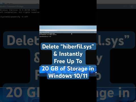 Delete “hiberfil.sys” & Free Up Storage in Windows