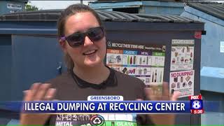 Illegal dumping a problem at Greensboro recycling center