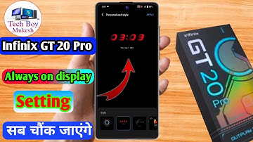 infinix gt 20 pro always on display | infinix gt 20 pro lock screen par name kaise likhe