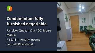 Condominium fully furnished negotiable