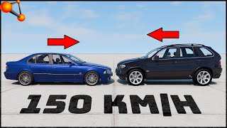 BMW M5 vs BMW X5! 150 Km/H CRASH TEST! - BeamNg Drive