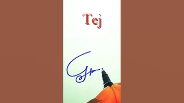Tej Name Signature Style ✍️ | T Letter Signature Style #signature #viral #shorts #trending #art