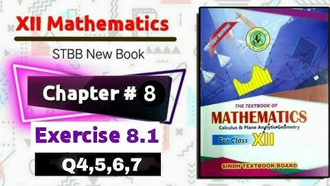 Chapter 8 Exercise 8.1 Q4,5,6,7 "Circle" New maths book sindh board