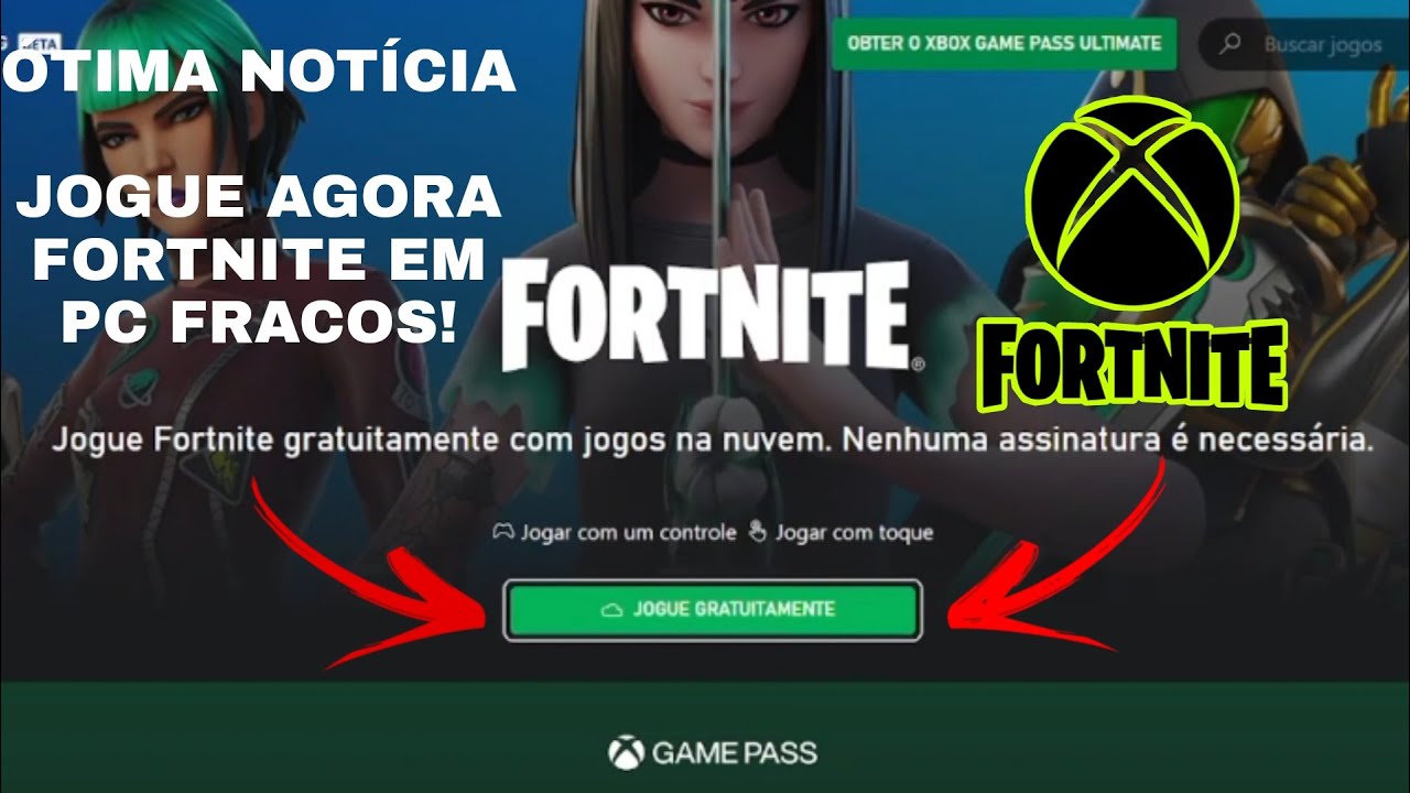 FORTNITE PELO XCLOUD GRÁTIS, (SEM ASSINATURA GAME PASS) 