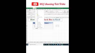 How To Add Check Boxes In Excel #Shorts