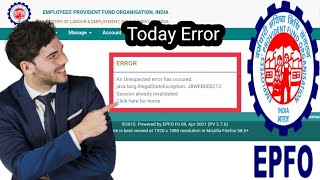 ERRORAn Unexpected error has occured. java.lang.IllegalStateException: JBWEB000212: