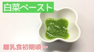 離乳食初期頃 白菜ペーストの作り方 レシピ Youtube 離乳食初期頃 白菜ペーストの作り方 レシピ Youtube