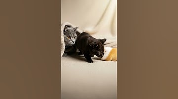Cutest Encounter 🐾🐱 Watch the kitten meet a fuzzy guinea pig for the first time! #cats #shorts