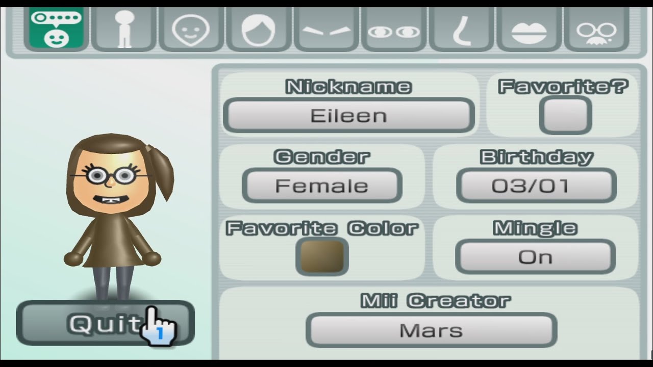 miiページ•*¨*•.¸♬︎ Eileen - Regular Show - Mii 1664 - YouTube