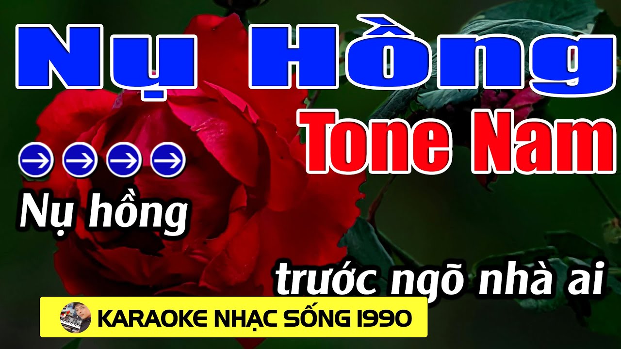Nụ Hồng - Karaoke Tone Nam - Karaoke Nhạc Sống 1990 - Beat Mới