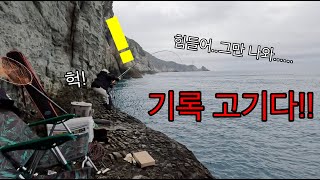 발 앞 절벽이 아파트 10층 높이의 깊은 수심에서 기록 고기가 나온다.. 줄줄이!!! 계속!!!!!