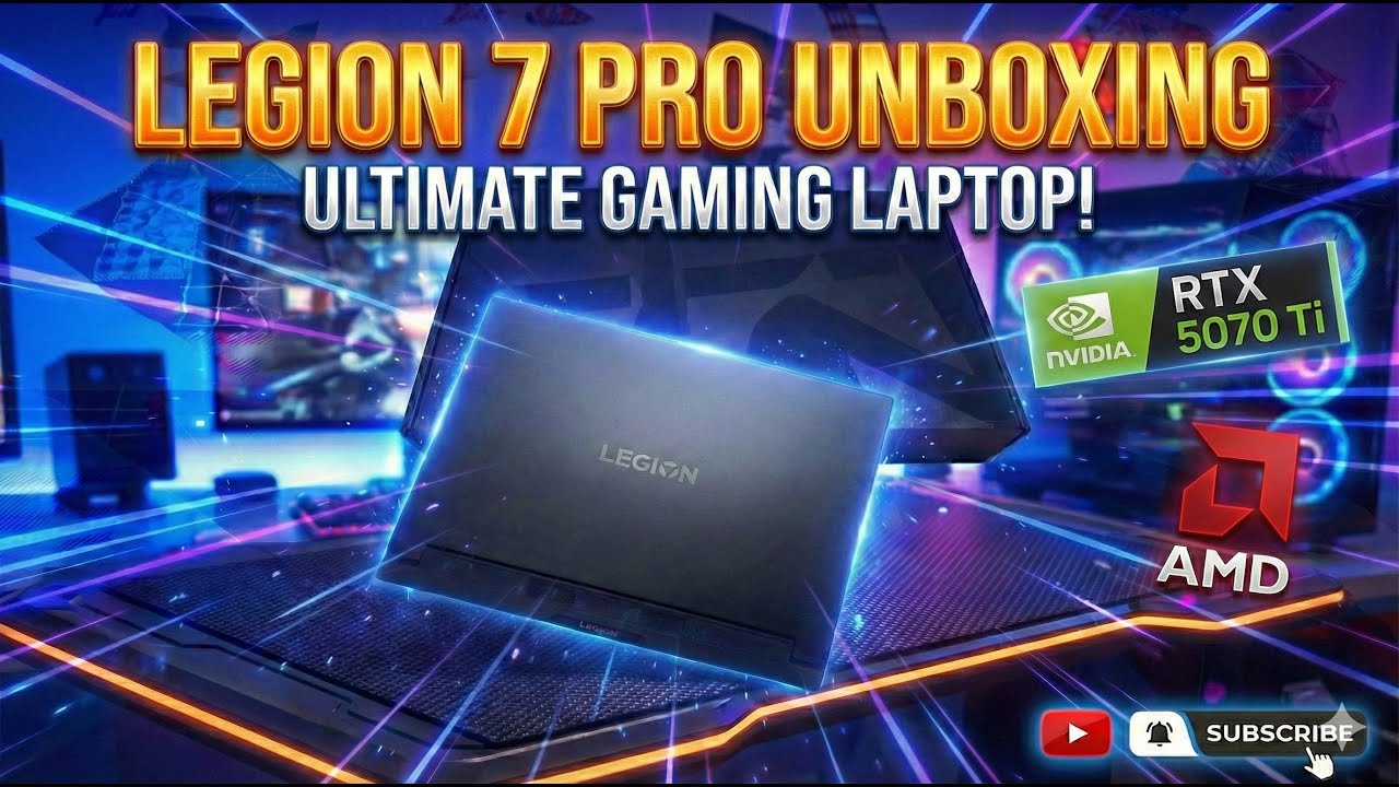 This Laptop Is a BEAST! 🔥 Lenovo Legion 7 Pro (AMD 9955HX + RTX 5070 Ti) Unboxing 