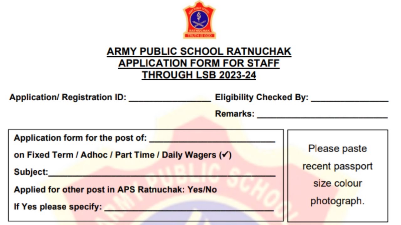 APS Ratnuchak // How To Fill Application Form?