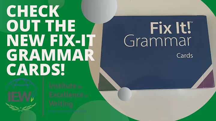 NEW FIX-IT GRAMMAR CARDS FROM IEW!