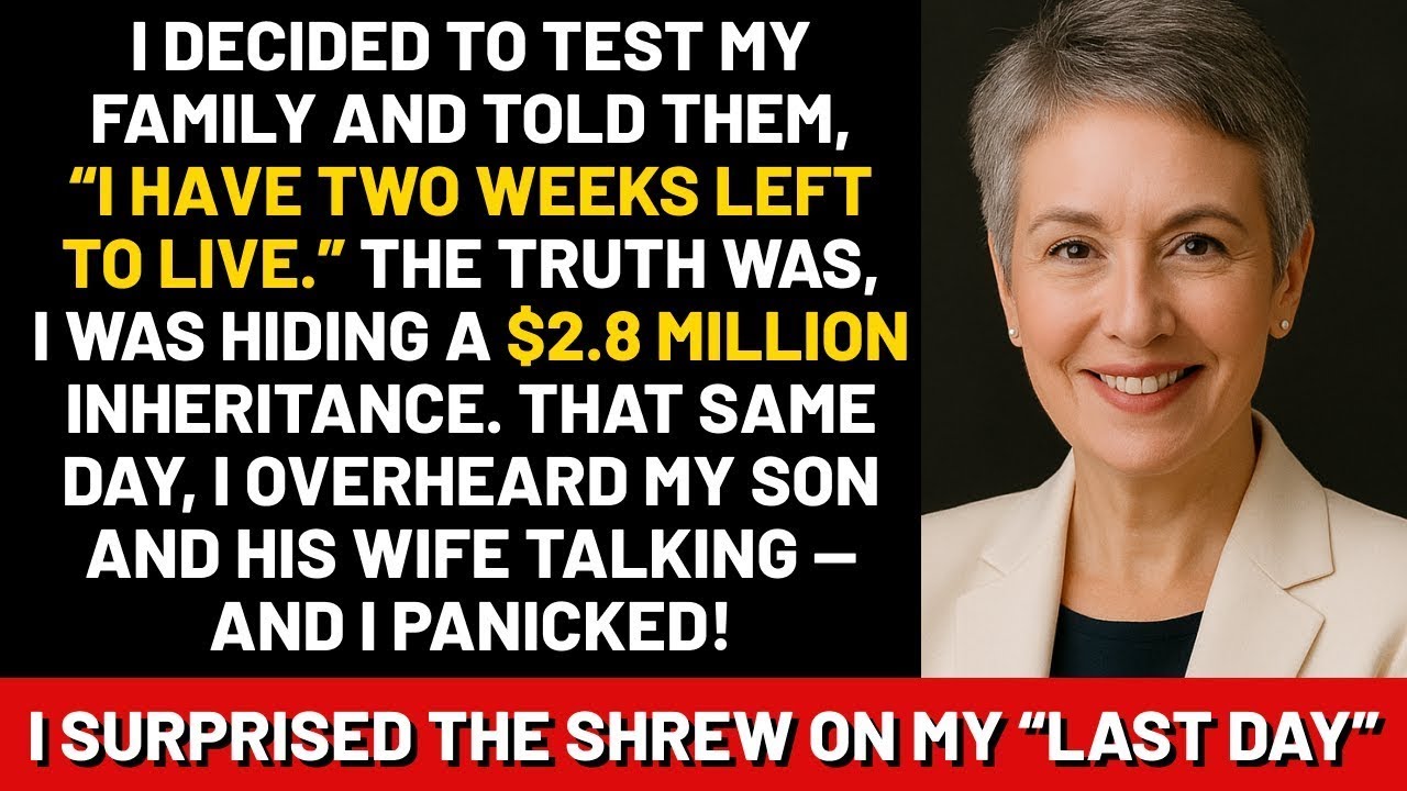 I decided to test my family and told them, “I have two weeks left to live.” The truth was, I was...