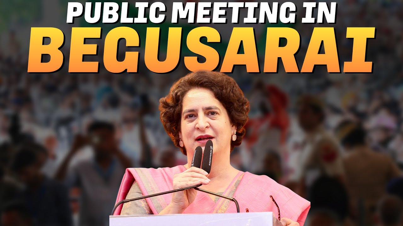 ПРЯМОЙ ЭФИР: Депутат Конгресса Приянка Ганди выступает на публичном собрании в Бегусарае | Выборы...