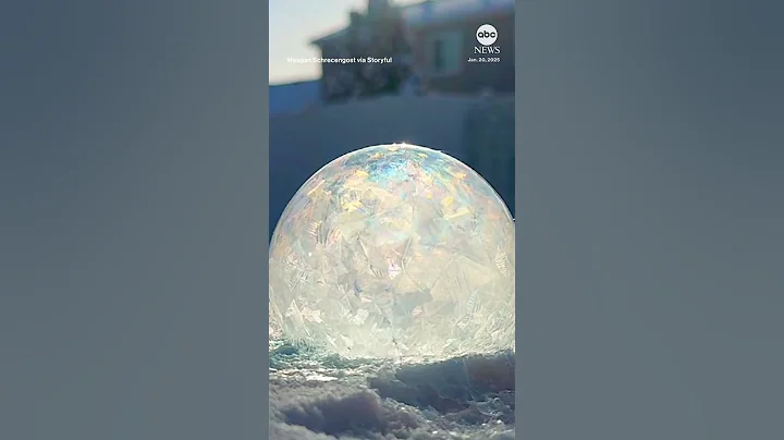 Soap bubbles freeze over beautifully during icy weather - ABC News