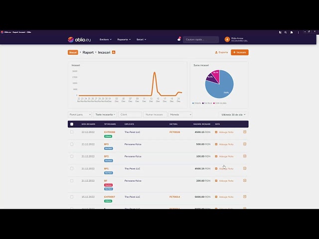 Cum sterg o Incasare? - Tutorial Video Oblio.eu
