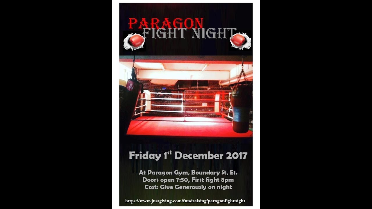 Paragon Gym Charity Boxing Night (JustGiving/PARAGONFIGHTNIGHT)