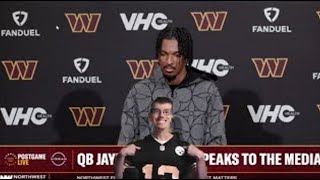 Jayden Daniels Postgame PRESS CONFERENCE vs. Cowboys VERY DIFFICULT | FAN REACTION