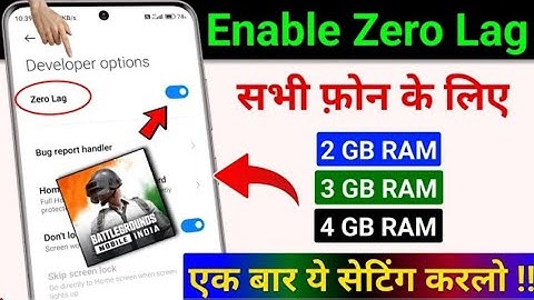 Enable Zero Lag in BGMI for All Android Phone | BGMI Lag Fix Android | Fix BGMI Lag Problem