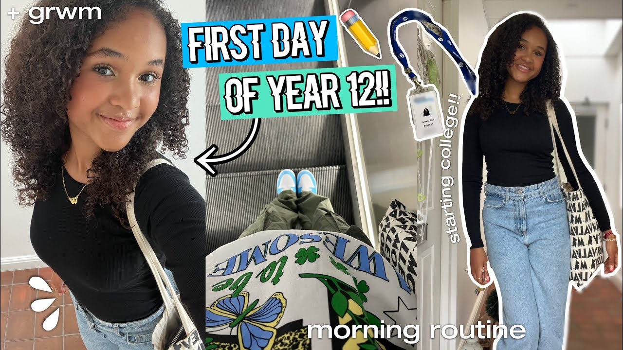 FIRST DAY OF SIXTH FORM! | starting year 12 + grwm | Inspiring Vanessa