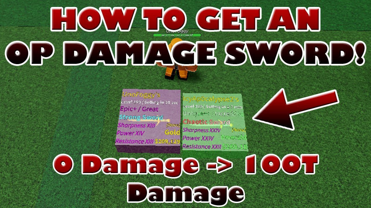 HOW TO GET AN OP DAMAGE SWORD - Roblox Sword Factory
