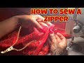 HOW TO SEW A ZIPPER - My way is easy!