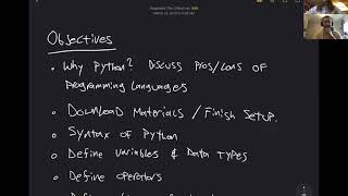 Free Python Workshop Recording