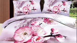 Lenjerii De Pat Deosebite - Lenjerie Pat De Lux Flori Lila A-8220