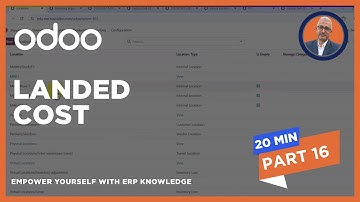 Inventory Landed Coast at Odoo 18 - كيفية إضافة التكاليف الإضافية على تكلفة المنتجات في أودوو 18