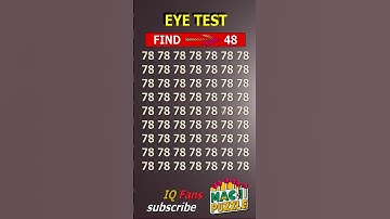 Find 48 where? | Brain Teaser IQ Test #shorts #different #puzzles #opticalillusion #quiz